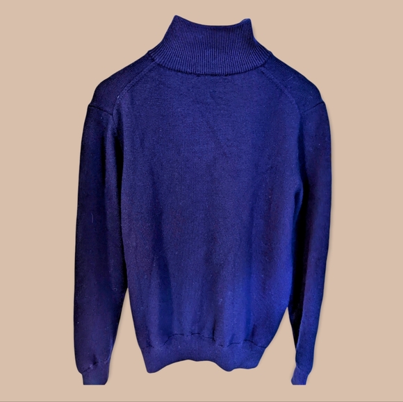 Price drop.So warm. Jeremy Argyle NYC Merino Wool Quarter zip pullover purple M - Picture 2 of 6